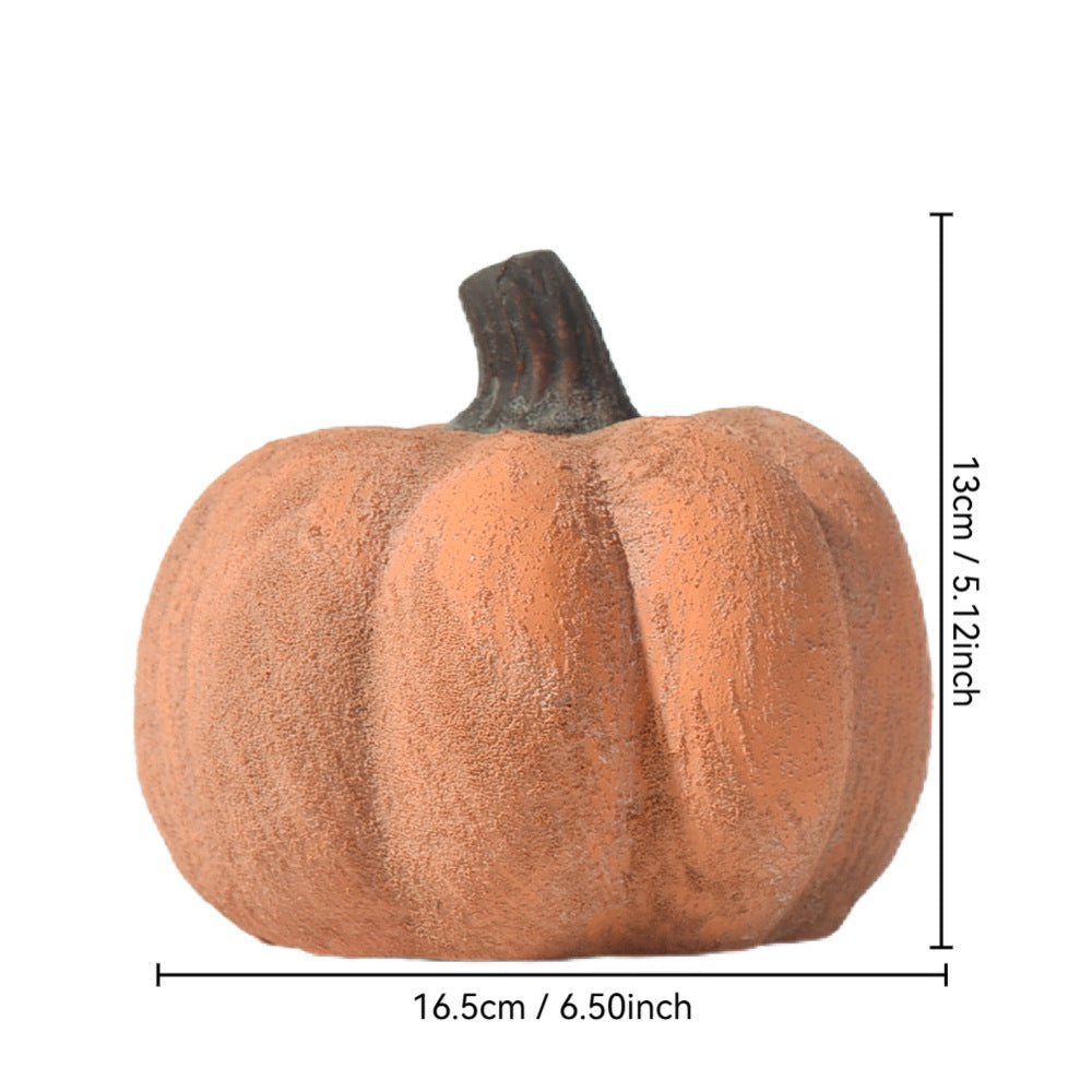 Orange Ceramic Pumpkin Decor for Halloween – Fall Table Centerpiece & Autumn Home Accent