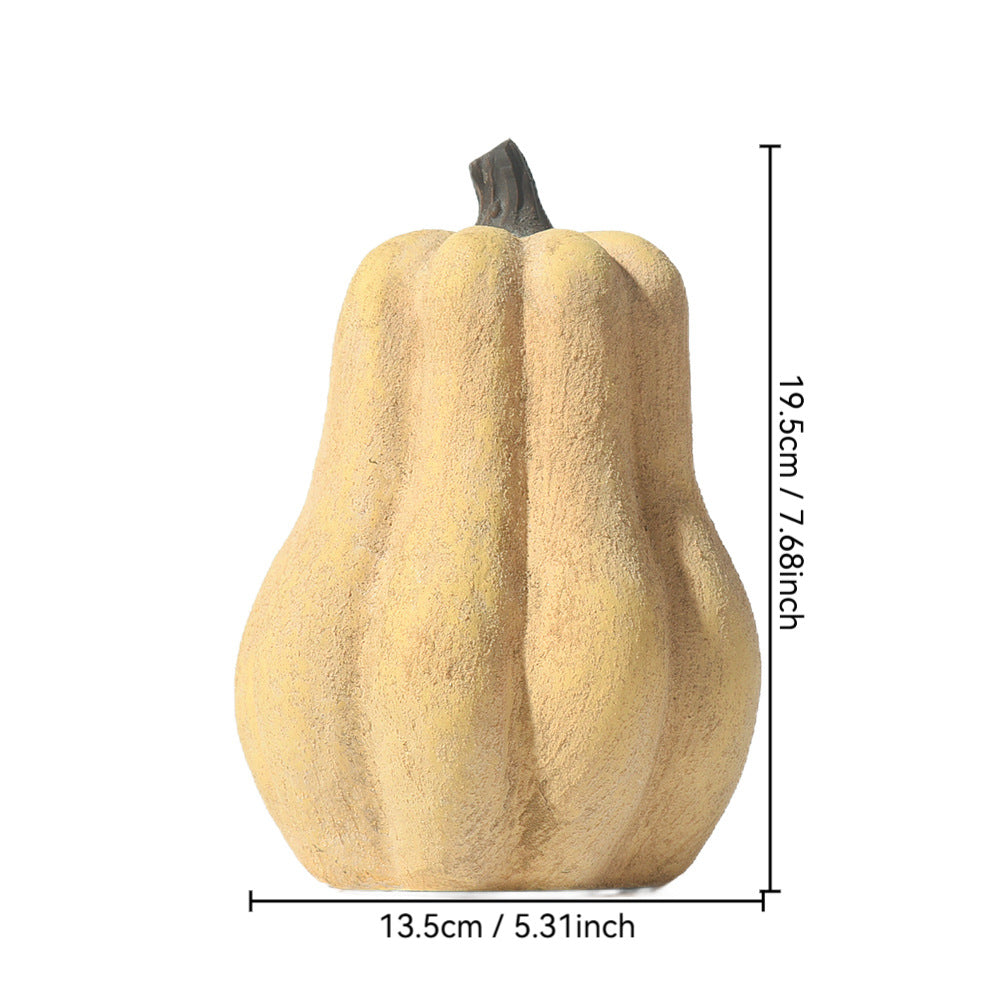 Yellow Ceramic Pumpkin Decor for Halloween – Fall Table Centerpiece & Autumn Home Accent