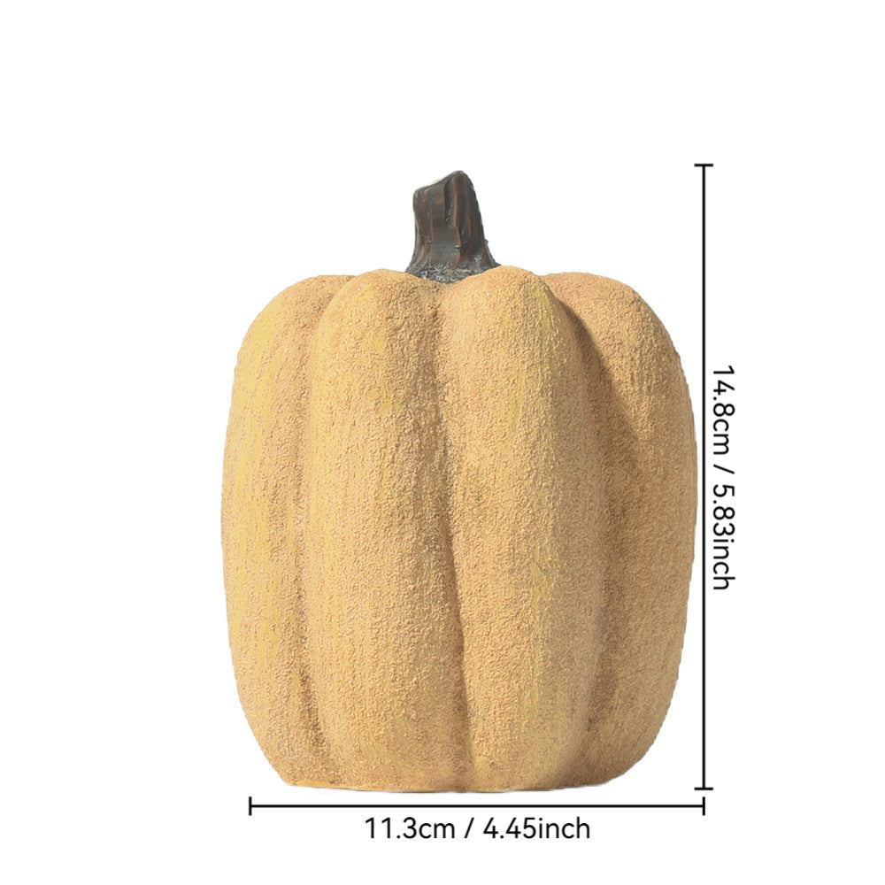 Yellow Ceramic Pumpkin Decor for Halloween – Fall Table Centerpiece & Autumn Home Accent