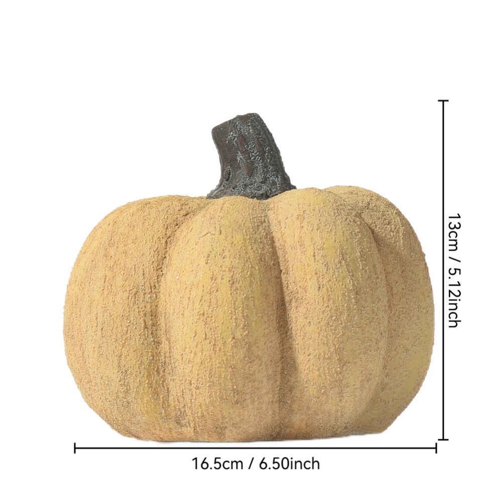 Yellow Ceramic Pumpkin Decor for Halloween – Fall Table Centerpiece & Autumn Home Accent