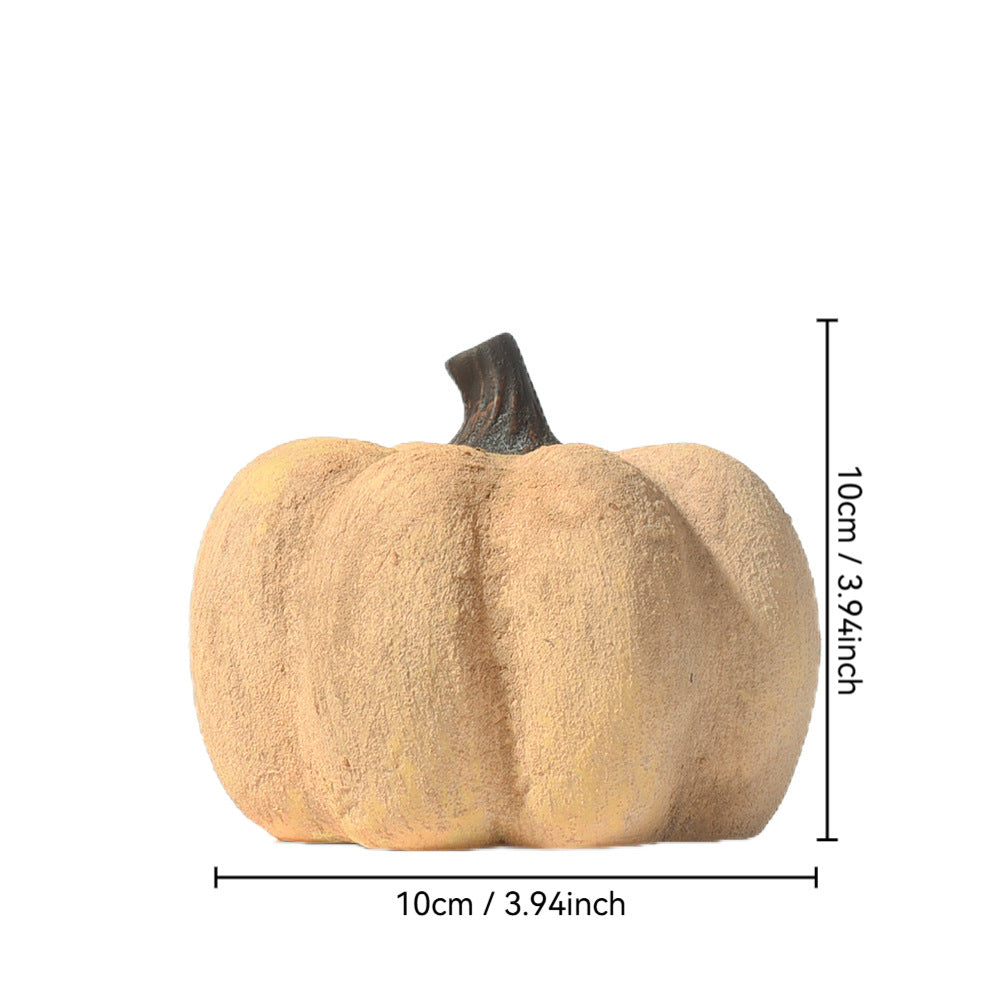 Yellow Ceramic Pumpkin Decor for Halloween – Fall Table Centerpiece & Autumn Home Accent