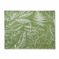 Sage green fern cloth napkin, cotton blend botanical print