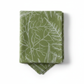 Botanical Fern Table Runner — Sage Green Leaf Print Cotton Farmhouse Decor