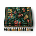 Christmas Table Runner with Tassels — Green Holiday Gift Festive Decor